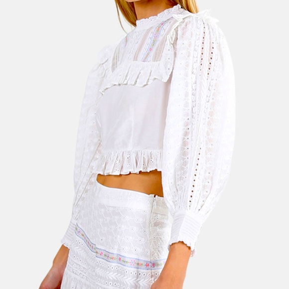 LOVESHACKFANCY Doreen Crop Top - Picture 4 of 14